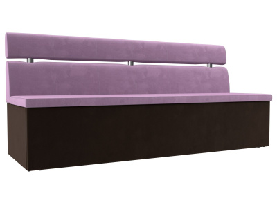 Кухонный прямой диван Классик Сиреневый\Коричневый