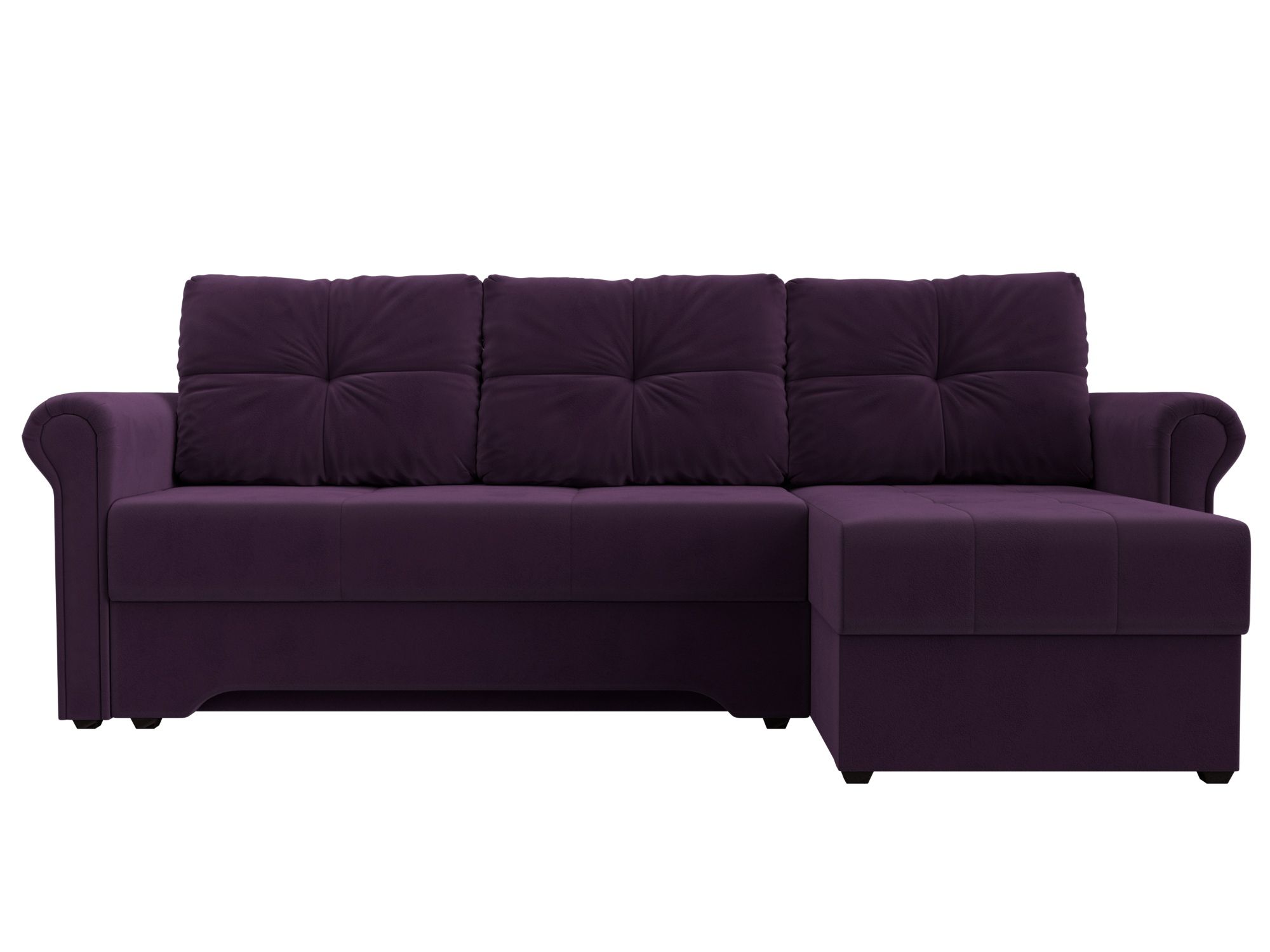 Угловой диван Леон правый угол Фиолетовый