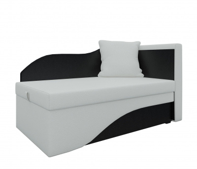 Кушетка Гармония правая Белый\Черный
