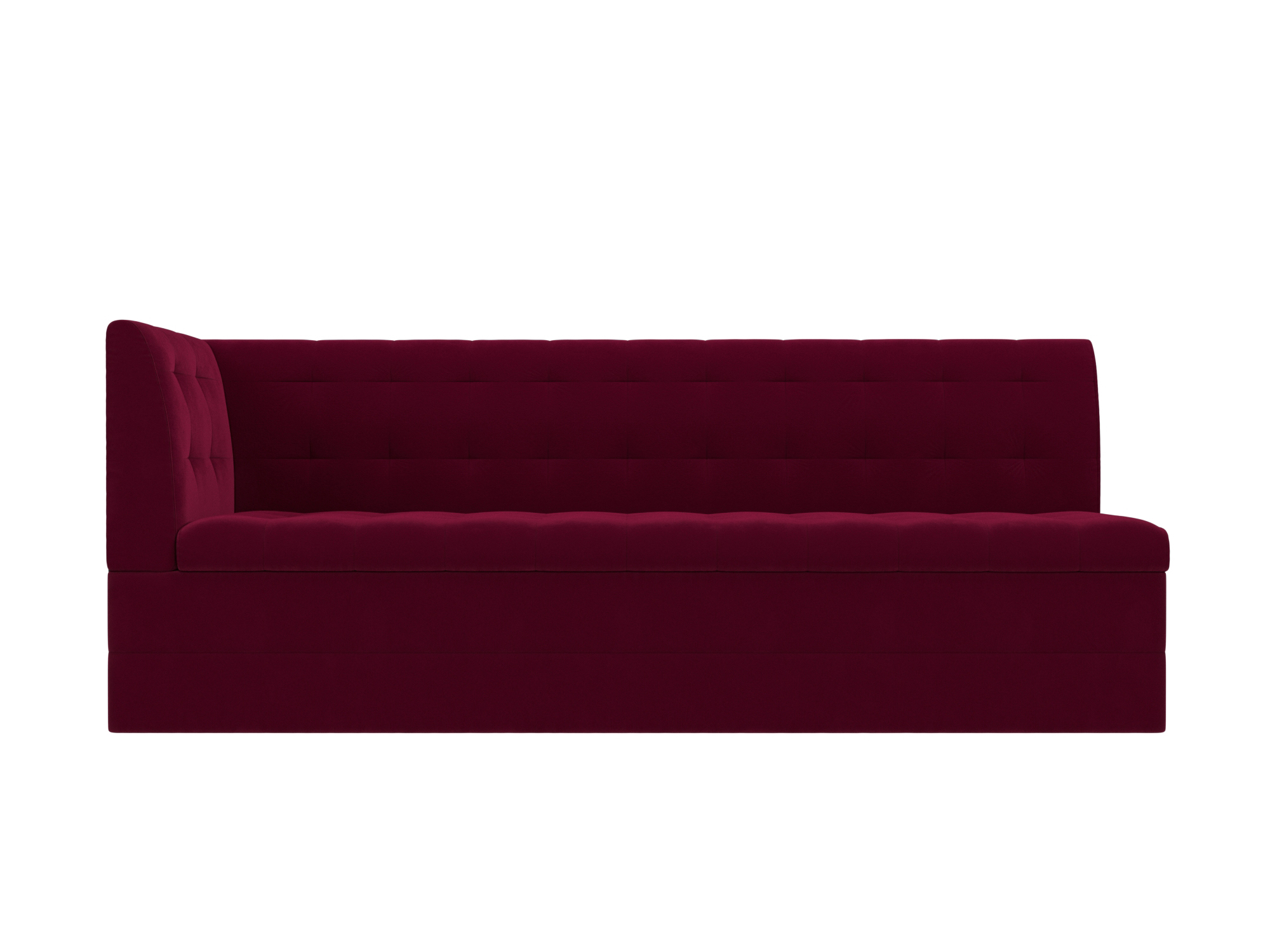 Кухонный диван Бриз с углом слева Бордовый