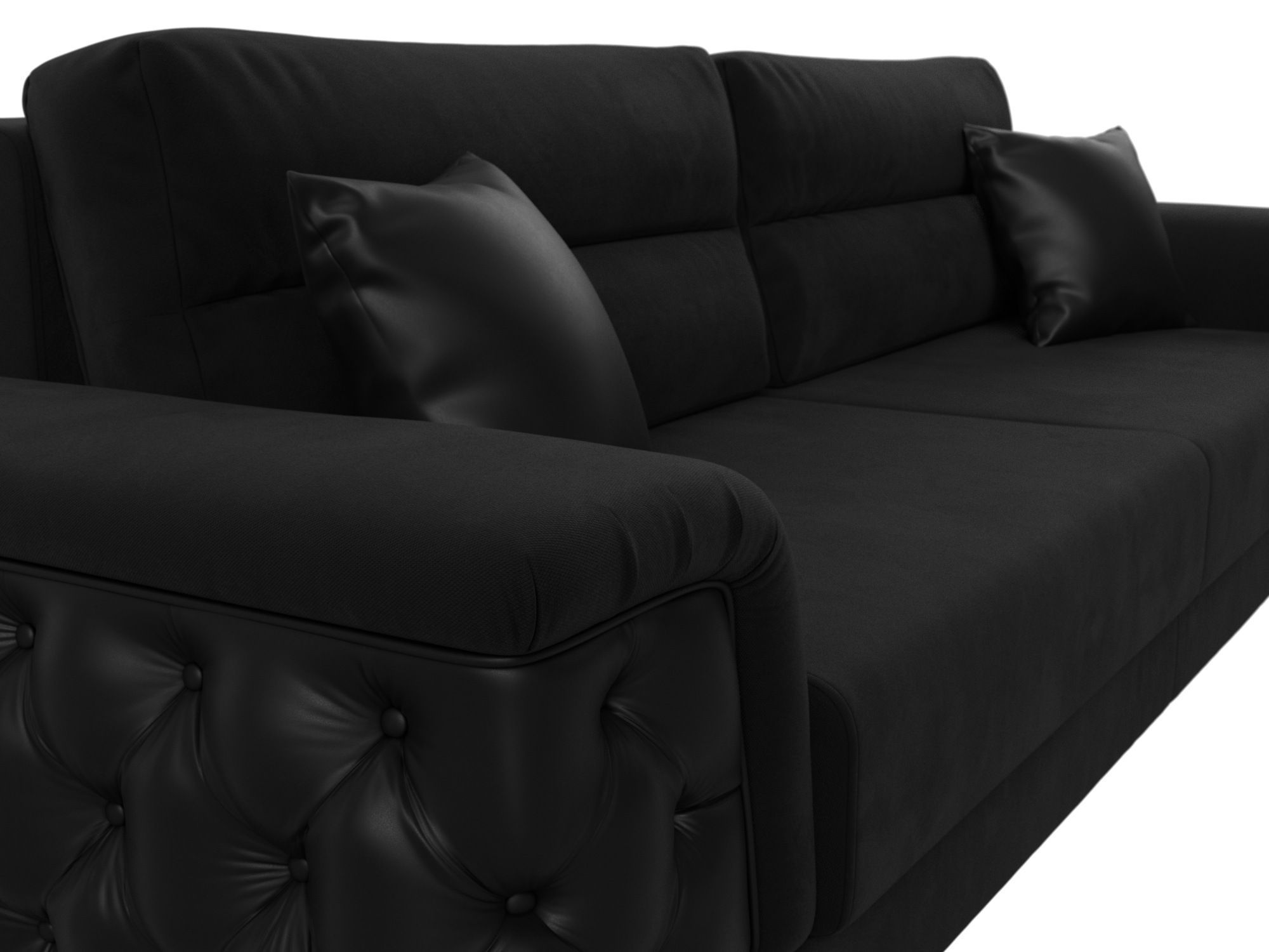 Прямой диван Лига-023 Черный