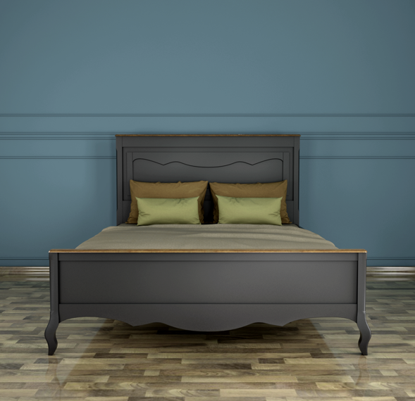 Дизайнерская кровать "Leontina Black" 160x200 арт ST9341/16BLK Этажерка
