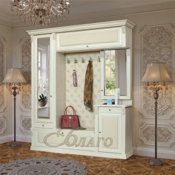 Прихожая Б5-11-3 (карамель+экокожа бежевая) Благо