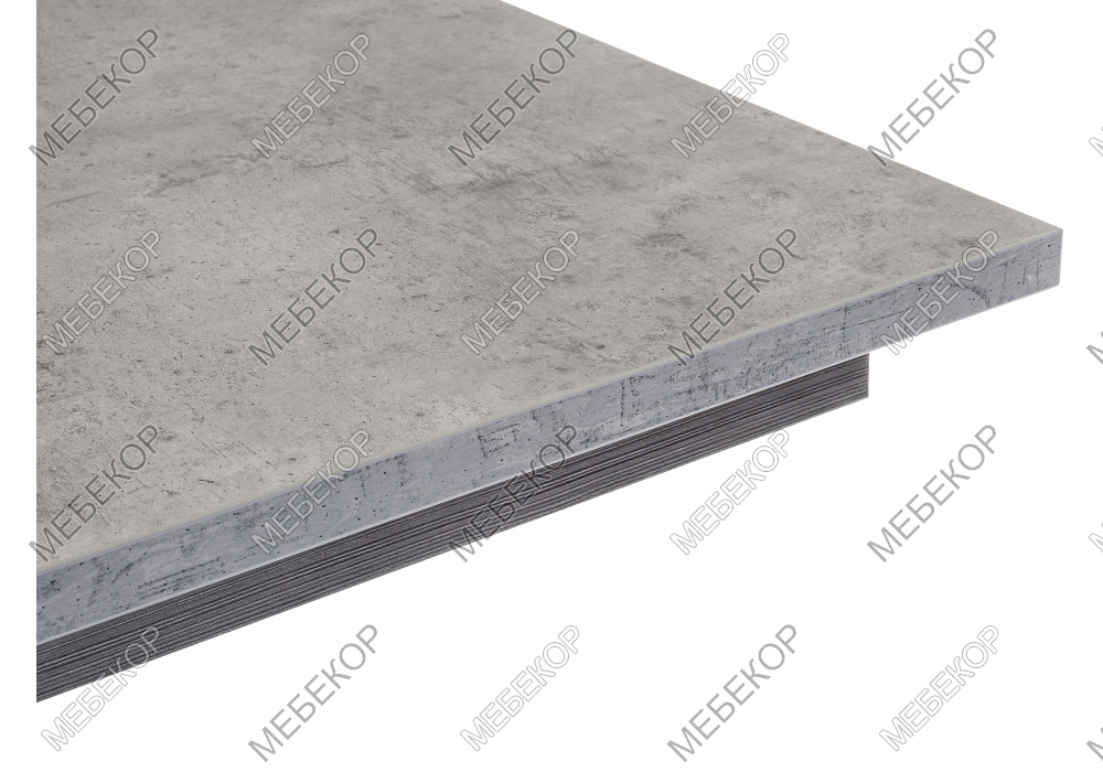 Стол Тирион бетон чикаго серый / дуб гладстоун табак Woodville
