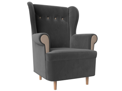 Кресло Торин Серый\Бежевый