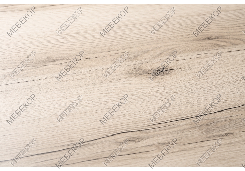 Стол деревянный Тринити Лофт 120 25 мм делано светлый / черный матовый Woodville