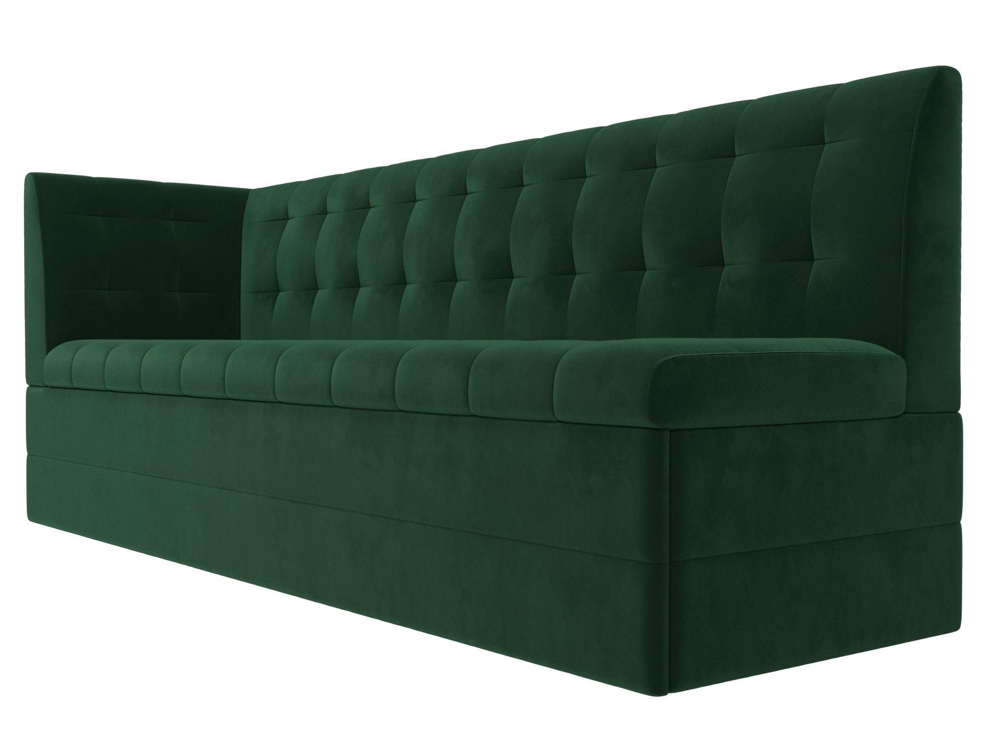 Кухонный диван Бриз с углом слева Зеленый