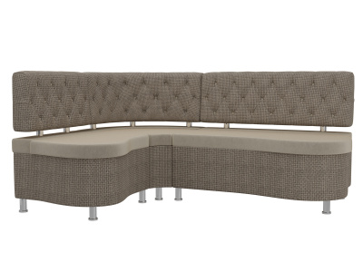 Кухонный угловой диван Вегас левый угол Бежевый\корфу 03