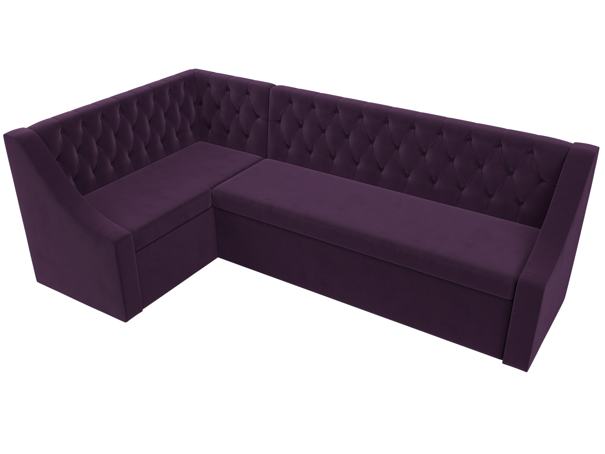 Кухонный угловой диван Мерлин левый угол Фиолетовый