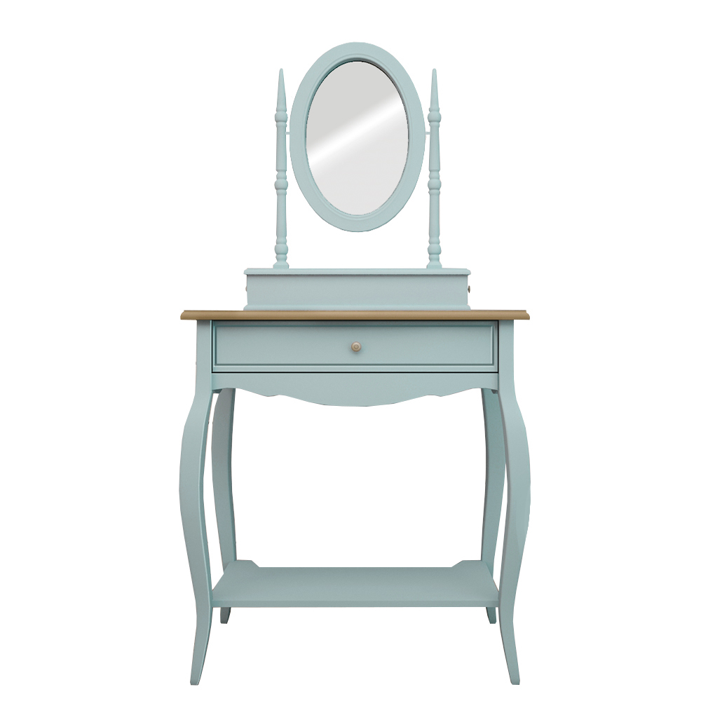 Туалетный столик "Leontina Blue" с зеркалом Этажерка
