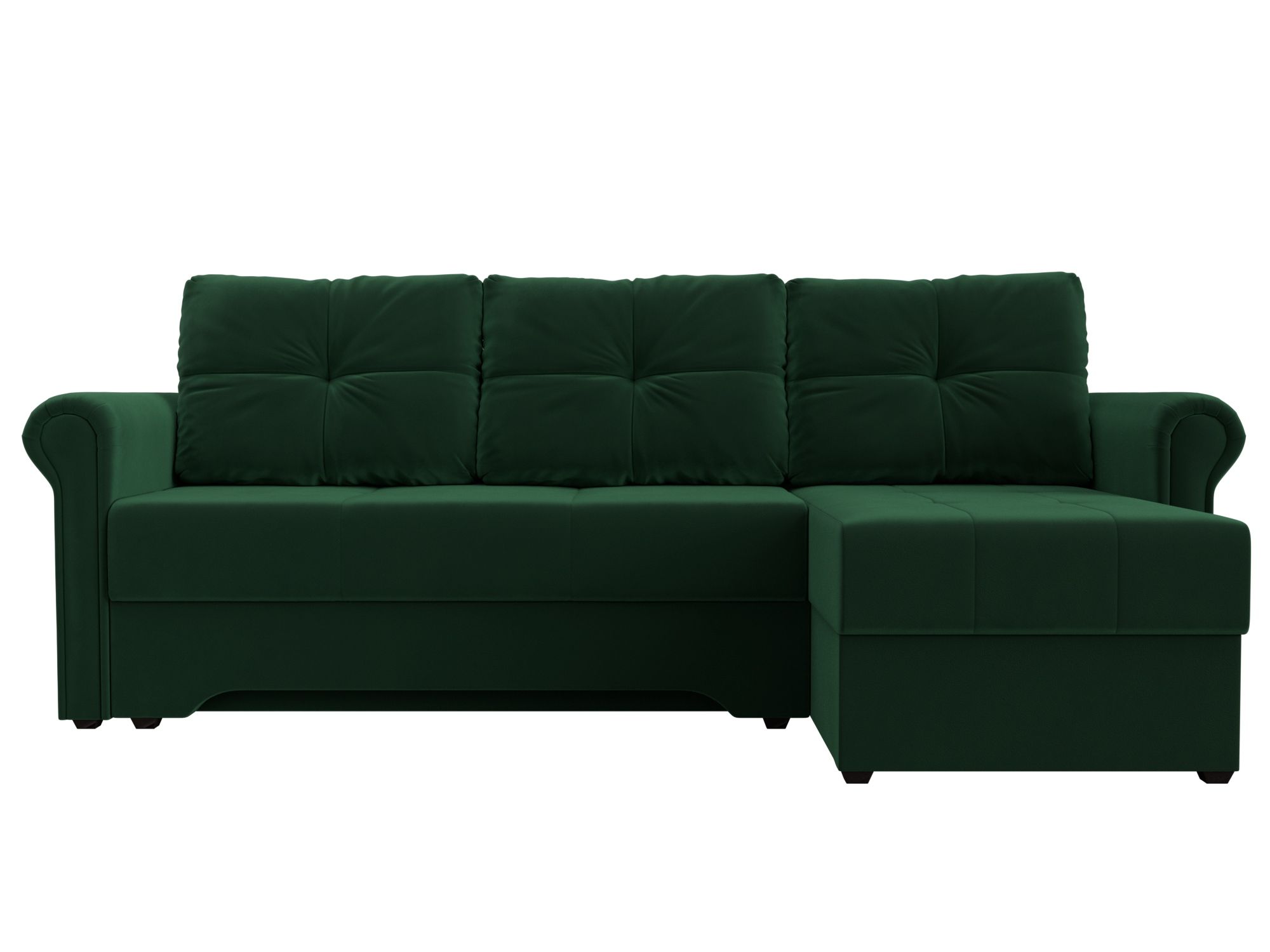Угловой диван Леон правый угол Зеленый