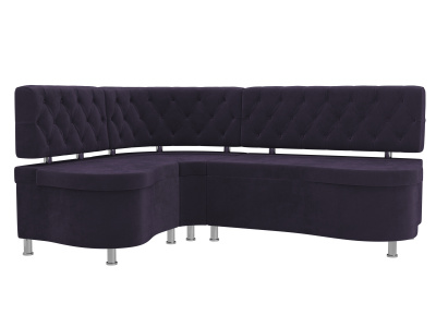 Кухонный угловой диван Вегас левый угол Фиолетовый