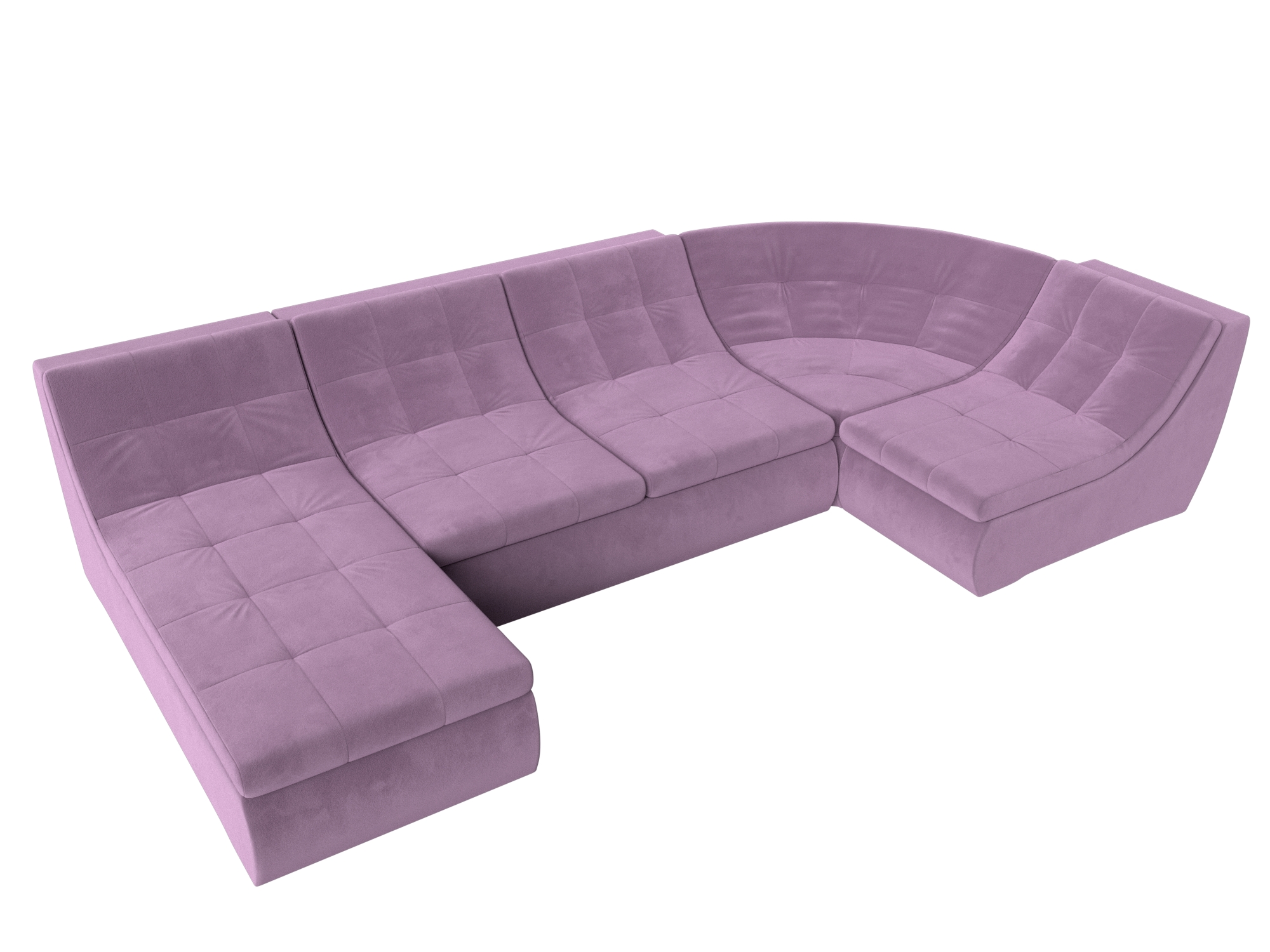 П-образный модульный диван Холидей Сиреневый