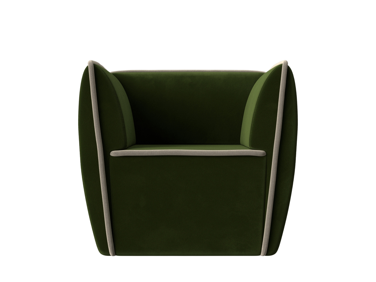 Кресло Бергамо Зеленый\Бежевый