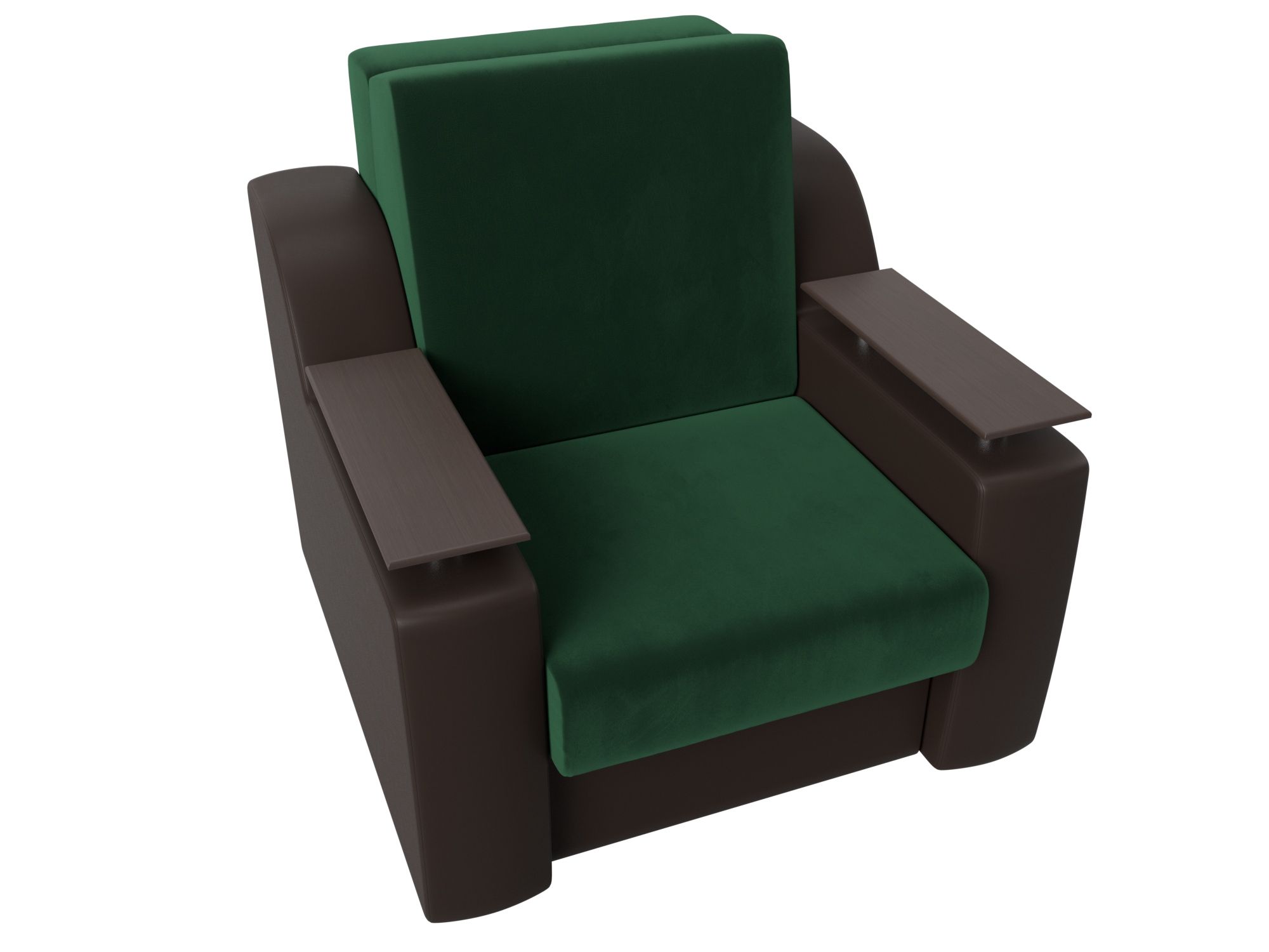 Кресло-кровать Сенатор 80 Зеленый\Коричневый