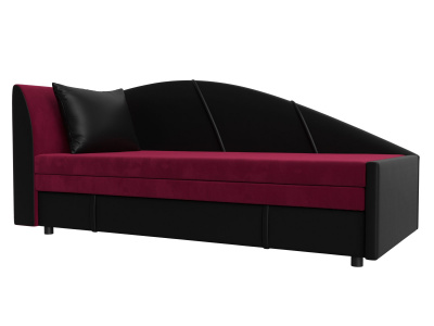 Кушетка Тропикана угол левый Бордовый\Черный