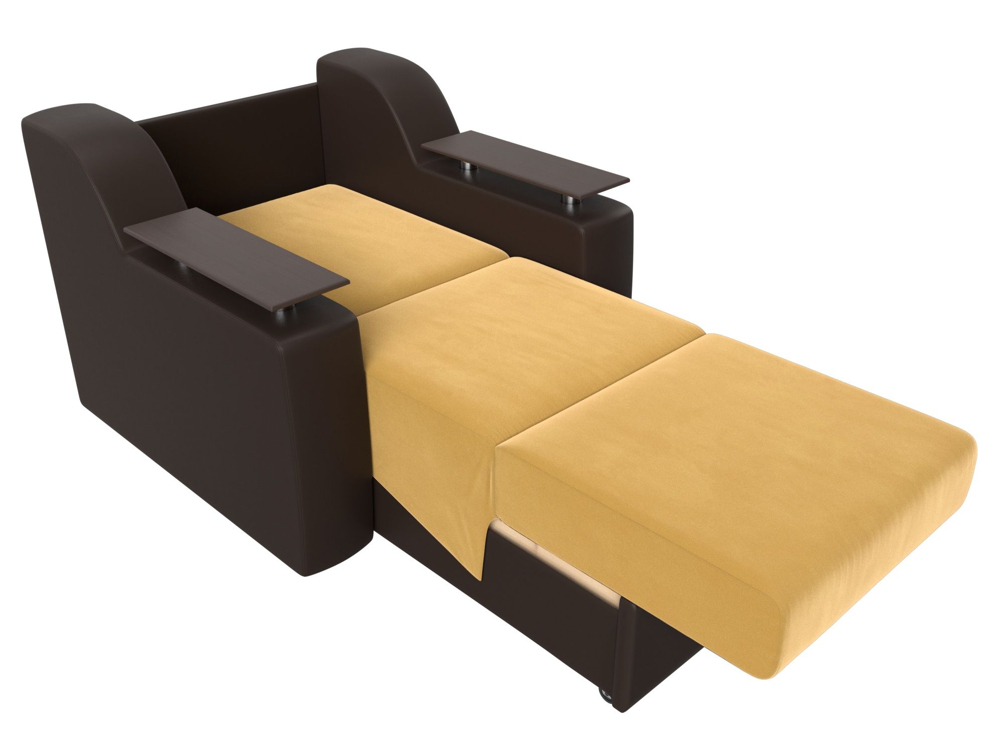 Кресло-кровать Сенатор 80 Желтый\коричневый