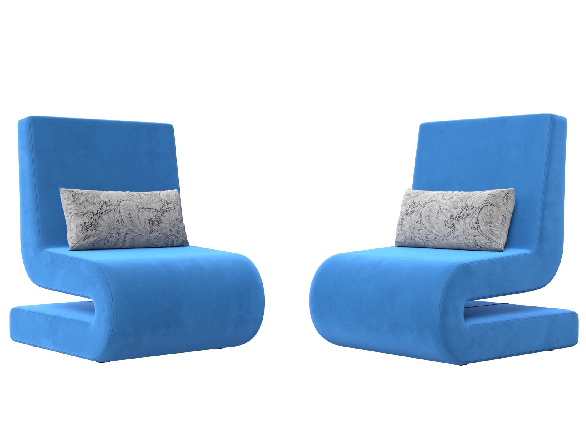 Кресло Волна (2 шт) Голубой
