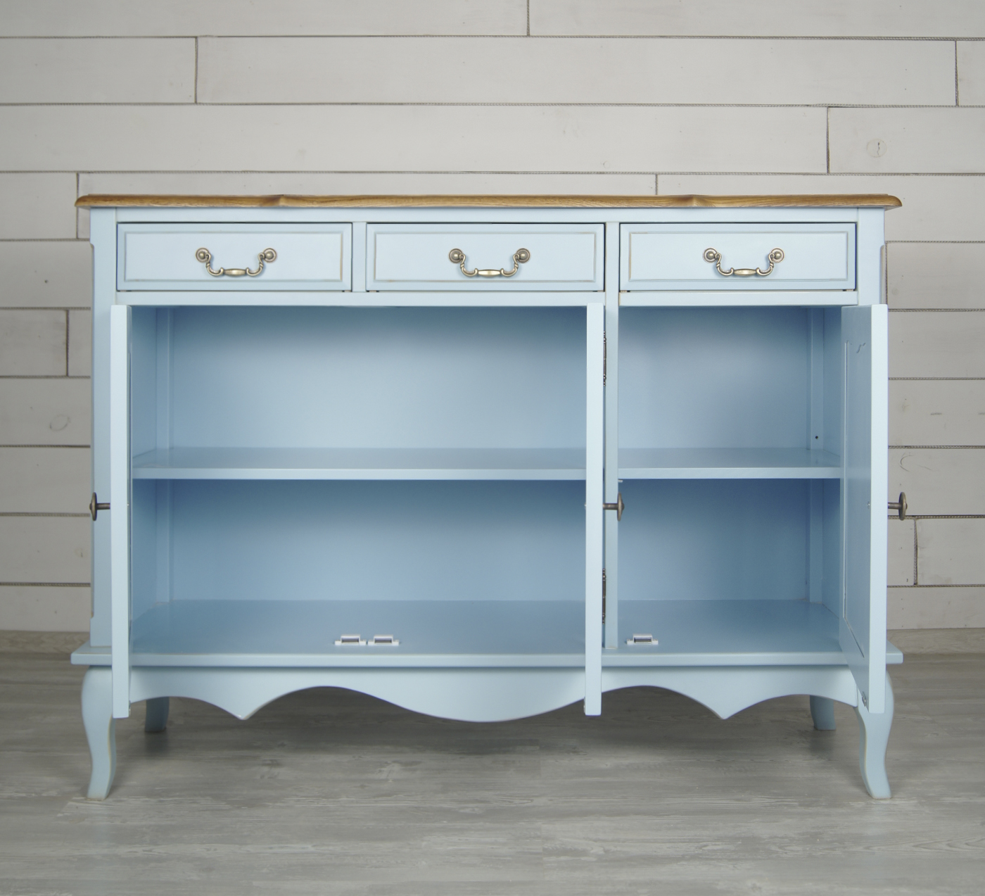 Комод "Leontina Blue" (3 ящика и 3 двери) арт ST9344B Этажерка Комод "Leontina Blue" (3 ящика и 3 двери) арт ST9344B Этажерка