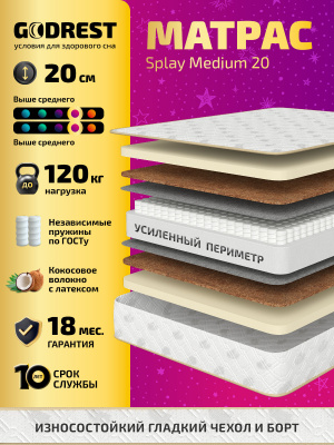 Матрас GODREST Splay Medium 20