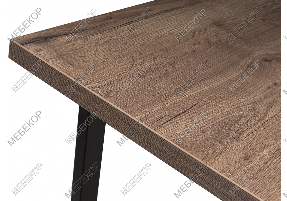 Стол деревянный Эльпатия 110 дуб велингтон / черный матовый Woodville
