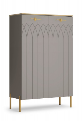 Шкаф низкий (мокко, силк анис) Капри 2 Кураж