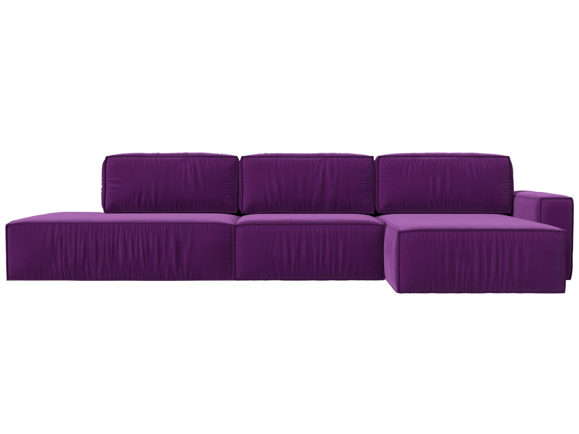 Угловой диван Прага модерн лонг правый угол Фиолетовый