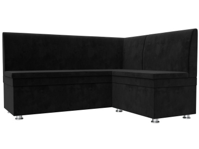 Диван кухонный угловой Уют правый угол SEVEN 35 черный