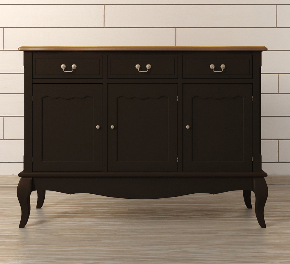 Комод "Leontina Black" (3 ящика и 3 двери) арт ST9344BLK Этажерка