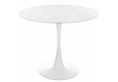 Стол стеклянный Tulip 90 white Woodville