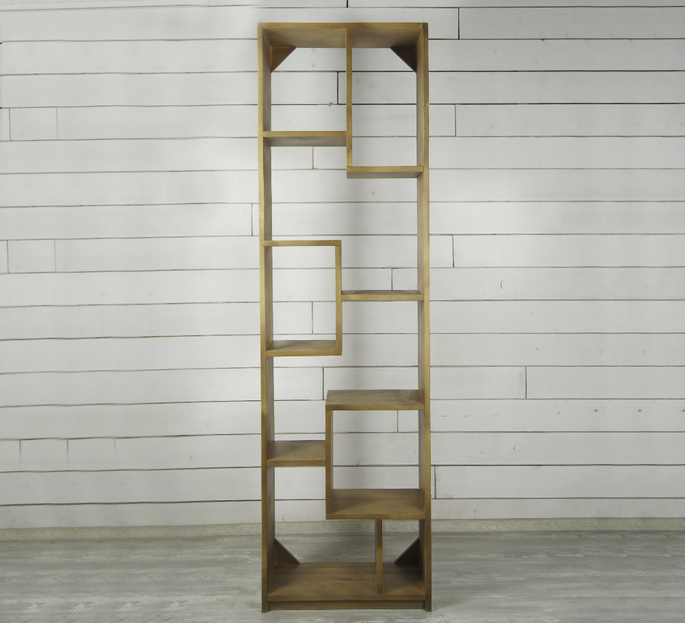 Узкий стеллаж в стиле Лофт "Aquarelle" из массива арт ETG108/1 Этажерка