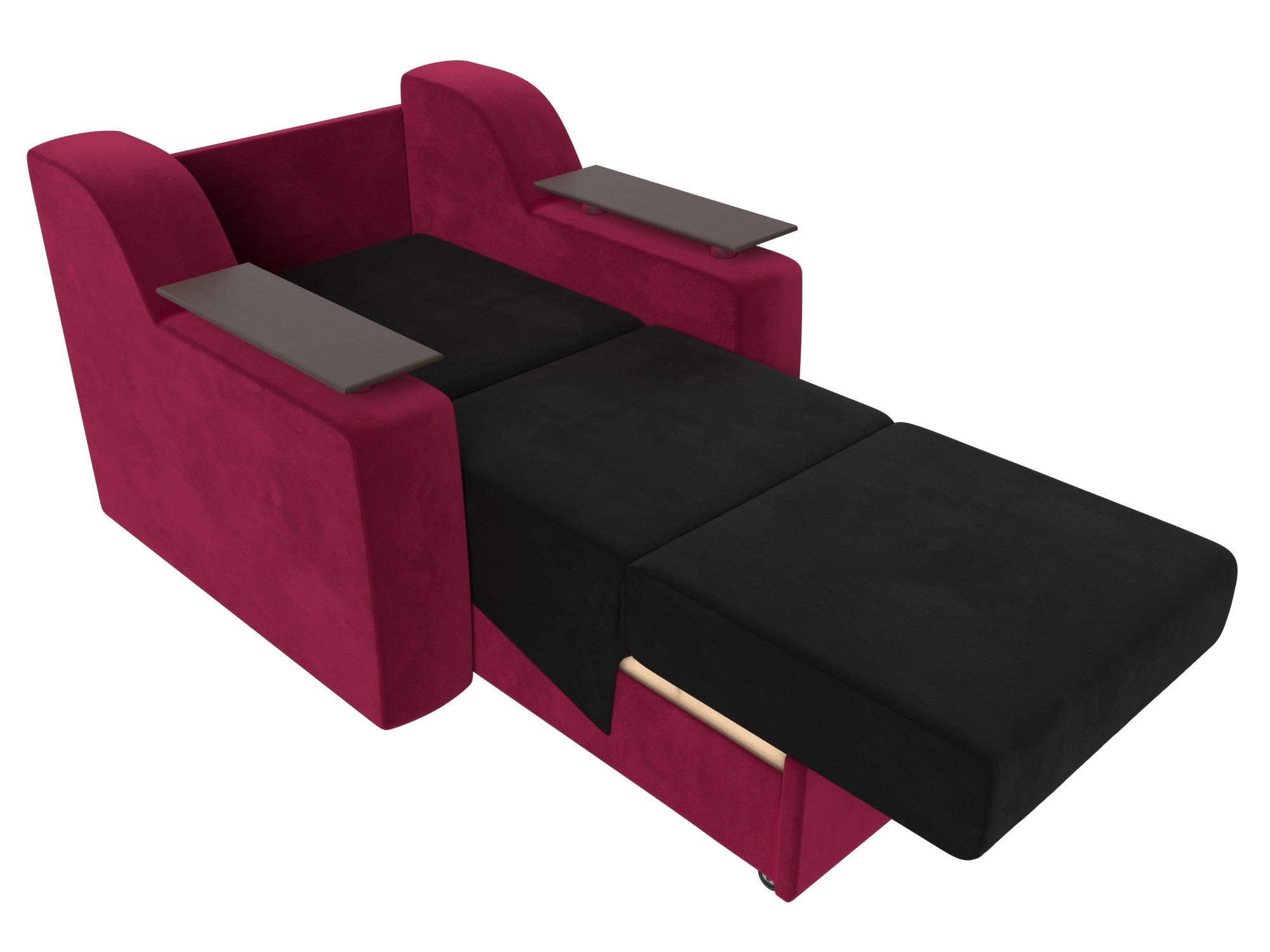 Кресло-кровать Сенатор 80 Черный\Бордовый