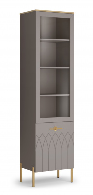 Витрина 540 левая (мокко, силк анис) Капри 2 Кураж