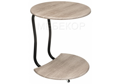 Журнальный стол Андромеда черный матовый / филадельфия грей Woodville