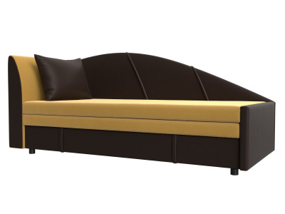 Кушетка Тропикана угол левый Желтый\коричневый