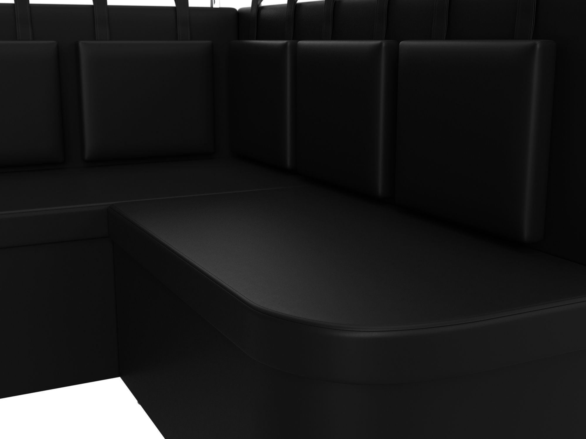 Кухонный угловой диван Уют 2 левый угол Черный