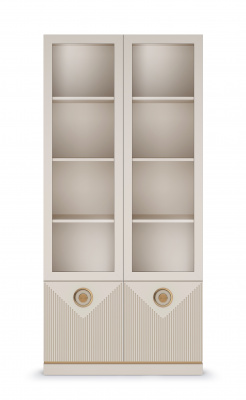 Витрина 2-х дверная (сатин) Капри Кураж