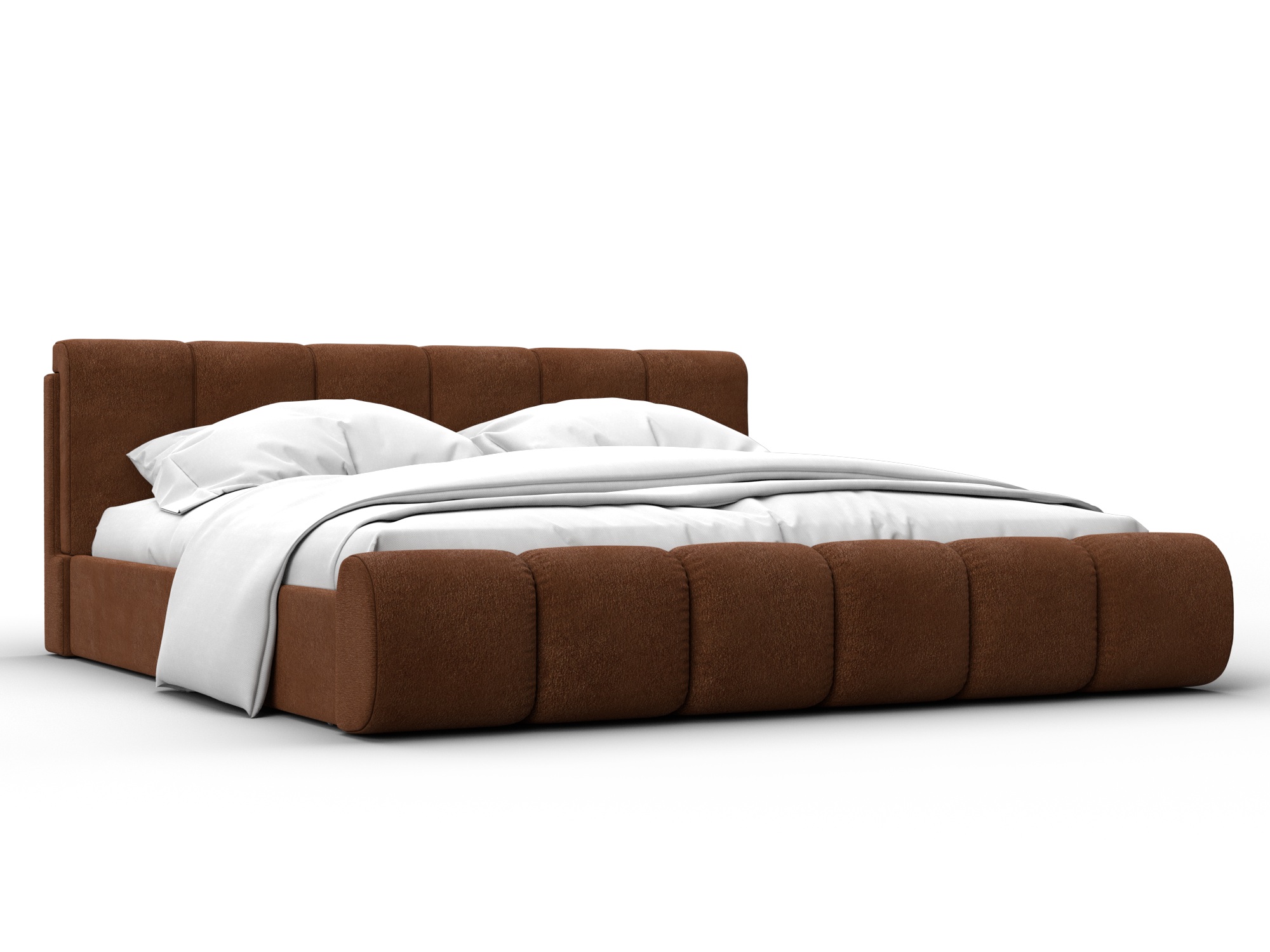 Кровать двуспальная Лига-132 (200) LAIM 14 терракотовый