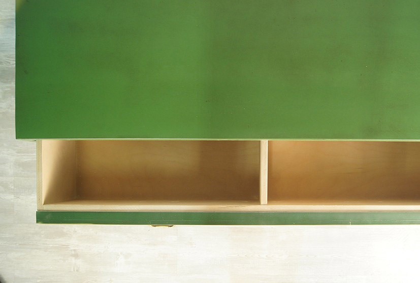 Зеленый комод "Emerald" 3 ящика Этажерка
