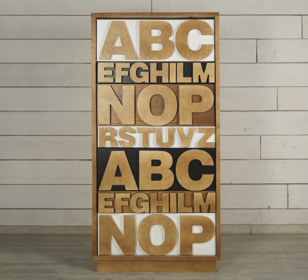 Комод "Alphabeto Birch" арт AN-09ETG/4 Этажерка