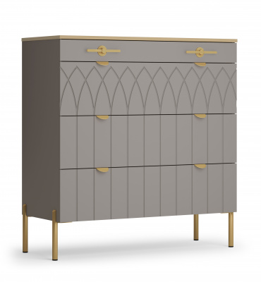 Комод с ящиками (мокко, силк анис) Капри 2 Кураж