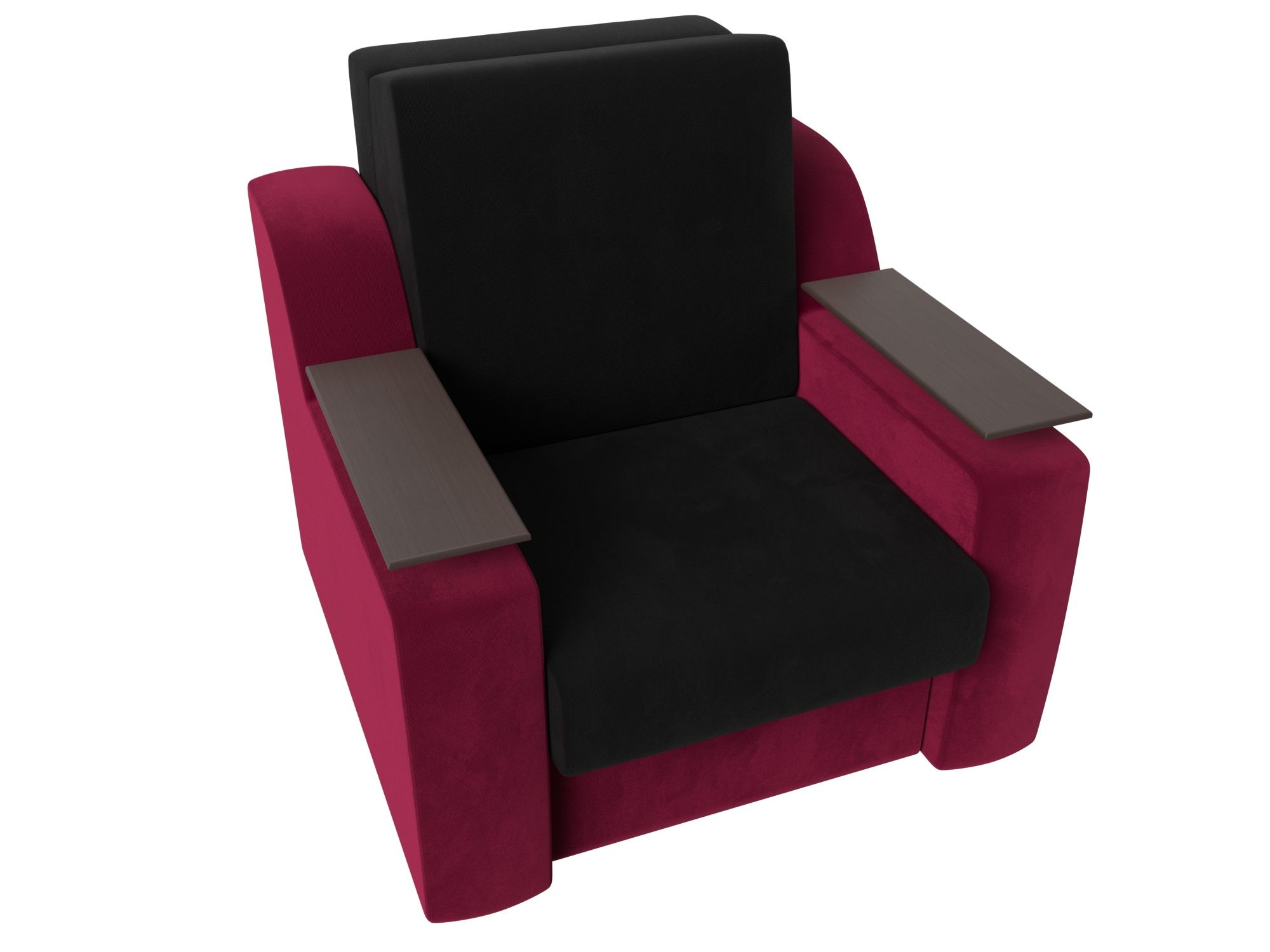 Кресло-кровать Сенатор 80 Черный\Бордовый