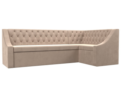 Диван кухонный угловой Мерлин правый угол SEVEN 729 бежевый