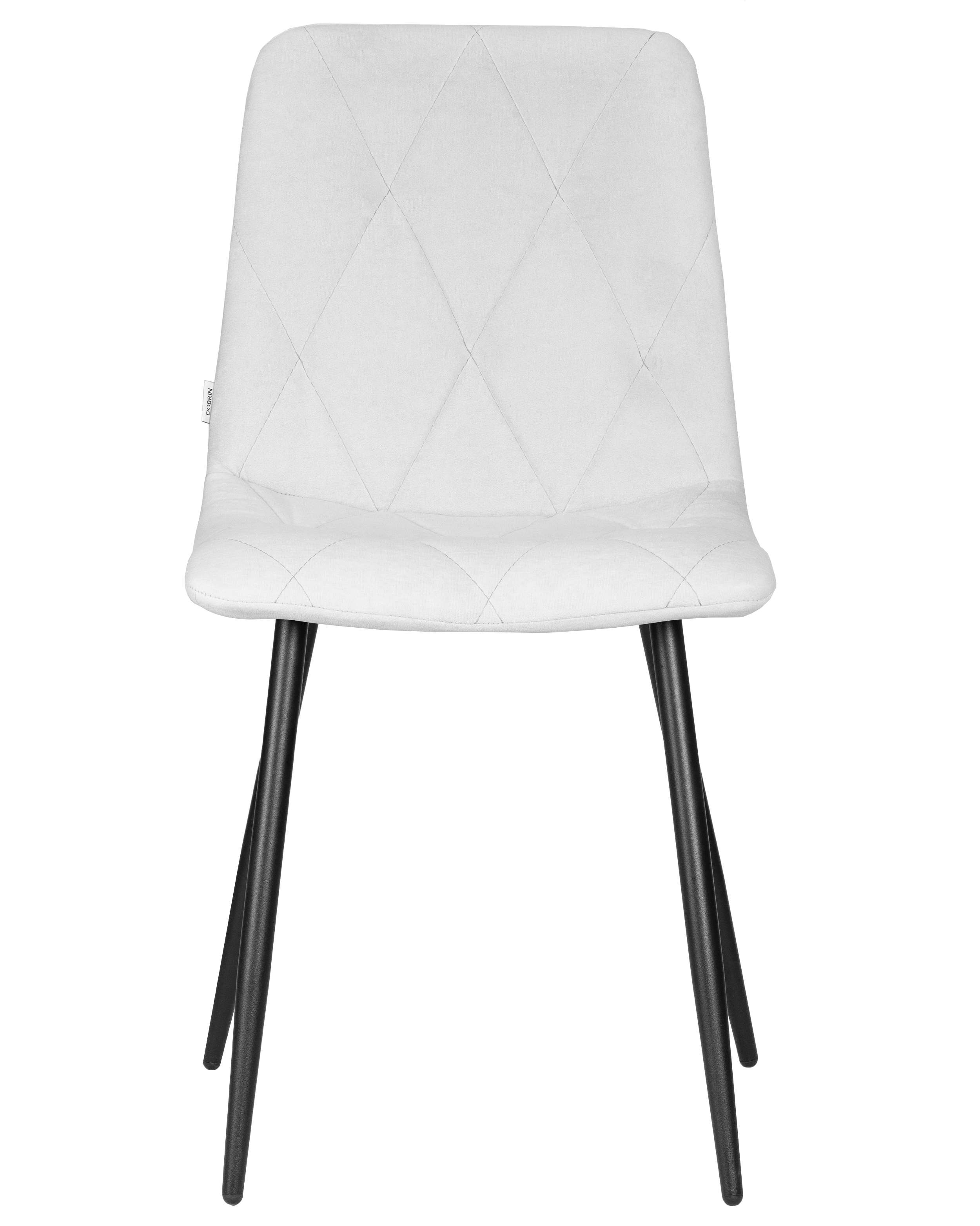 Стул обеденный DOBRIN CHILLY ROMBO, Светло-серый Simple 29, основание черный