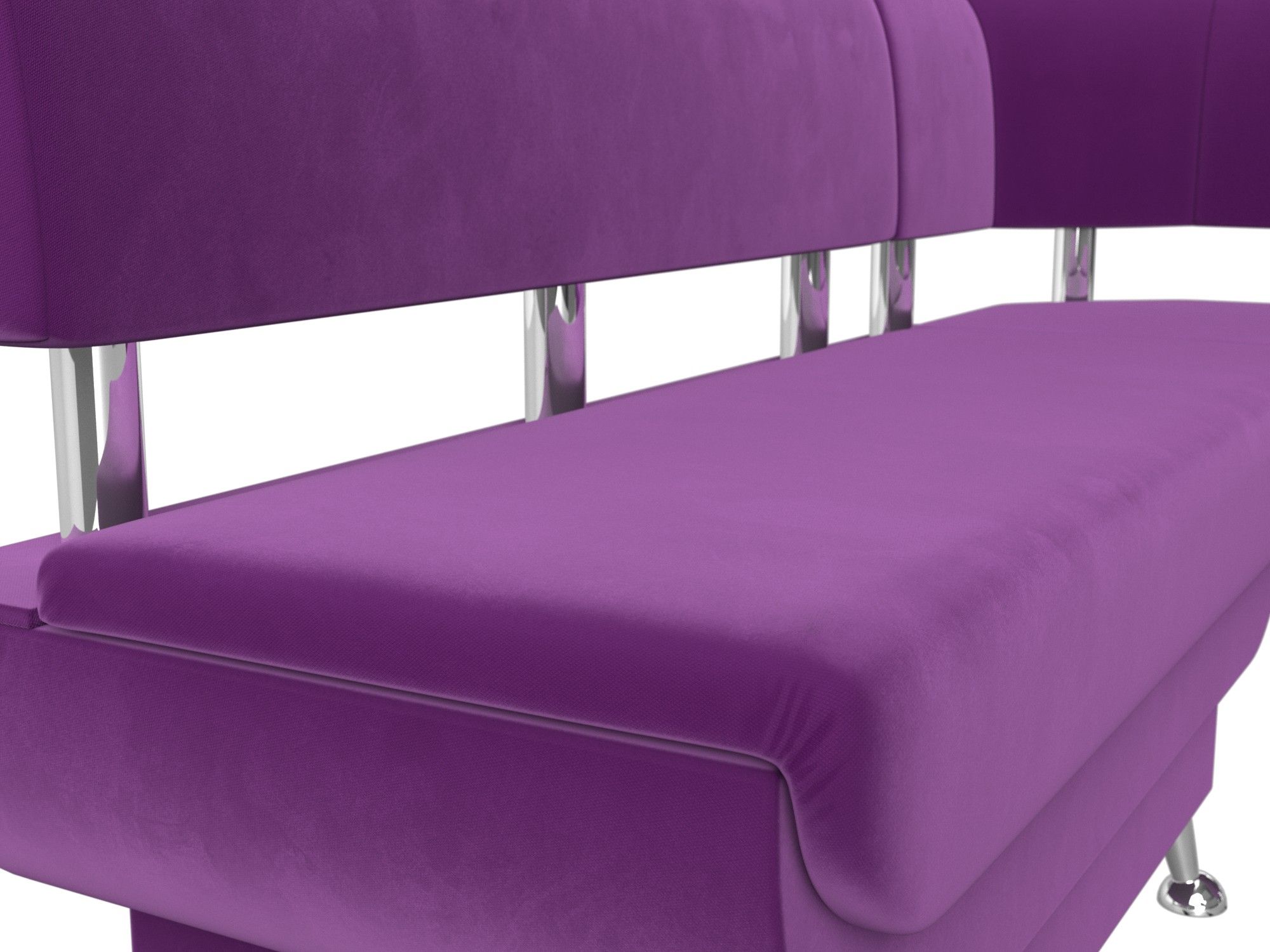 Кухонный угловой диван Альфа правый угол Фиолетовый