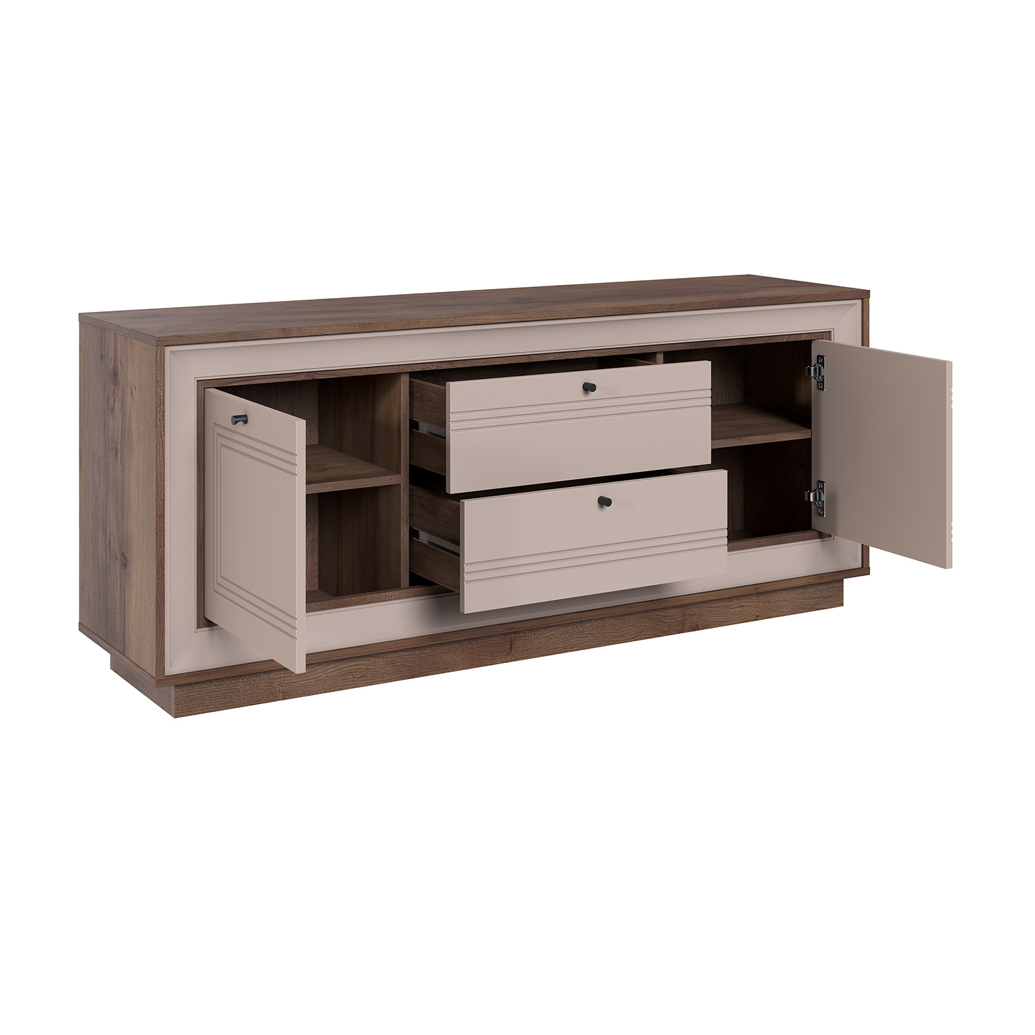 Тумба под ТВ 1536 (таксония шоколадная, кофе с молоком) «Прато» Кураж