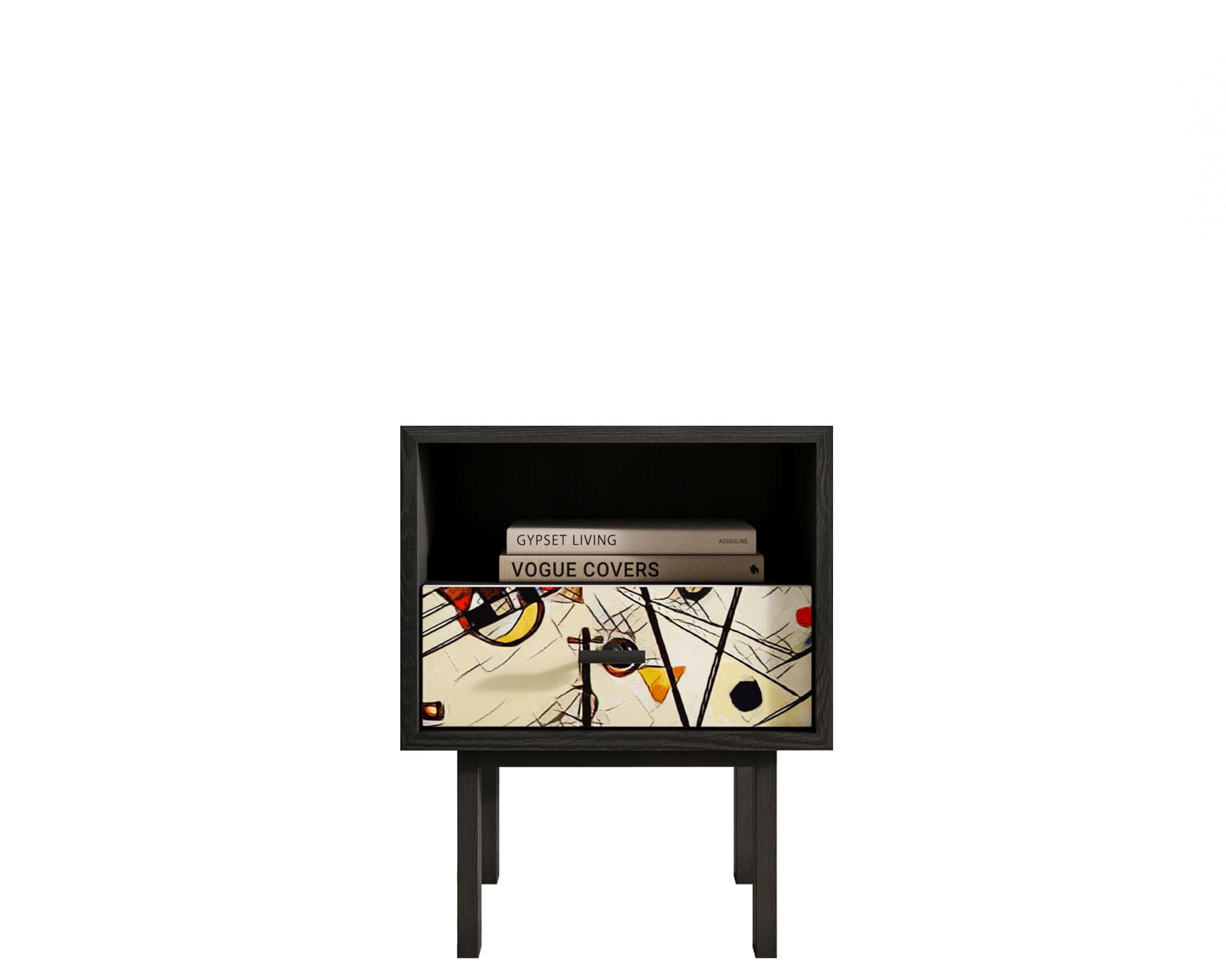 Тумбочка с нижним ящиком "Emerson" by Kandinsky арт EM17/Print_01 Этажерка