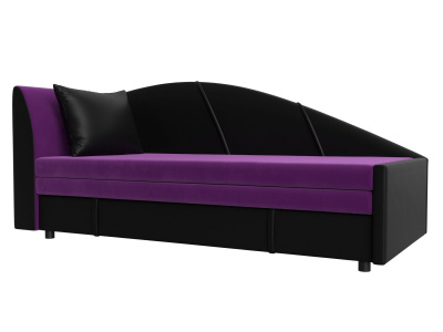 Кушетка Тропикана угол левый Фиолетовый\Черный