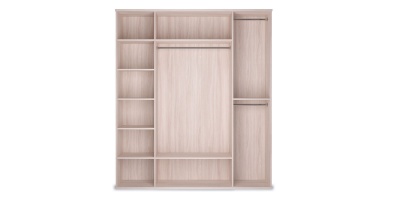 Шкаф четырехдверный (корпус) «СОРРЕНТО» Кураж