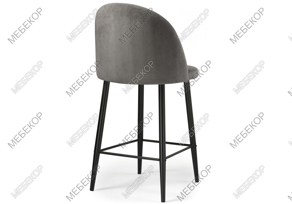 Барный стул Амизуре темно-серый / черный матовый Woodville